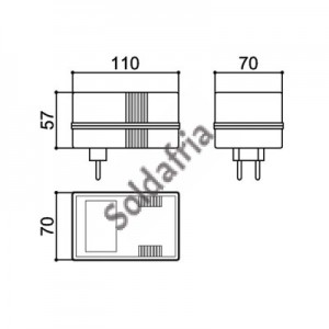 Caixa Patola CF-110 58x70x110mm